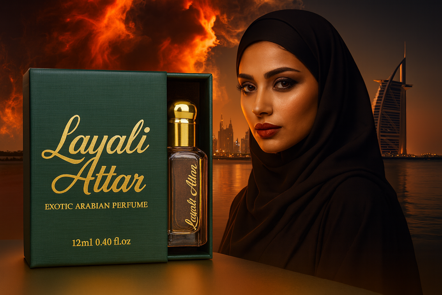 🌿 Layali Attar Oud Collection – Signature Set of 6 -12 ml Bottles