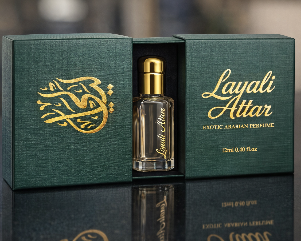 Oud Madawi Perfume Oil 12ml (0.40 oz) with Green Gift Box