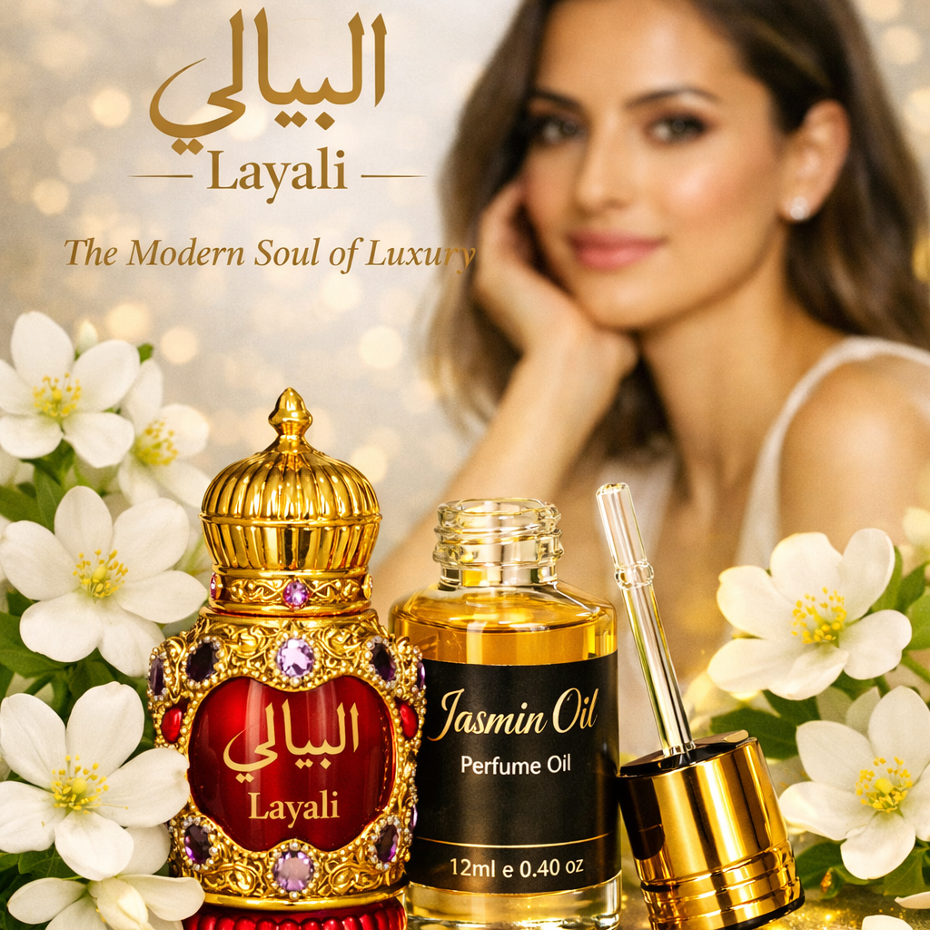 Jasmin Oil Perfume Oil 12ml (0.40 oz) with Green Gift Box