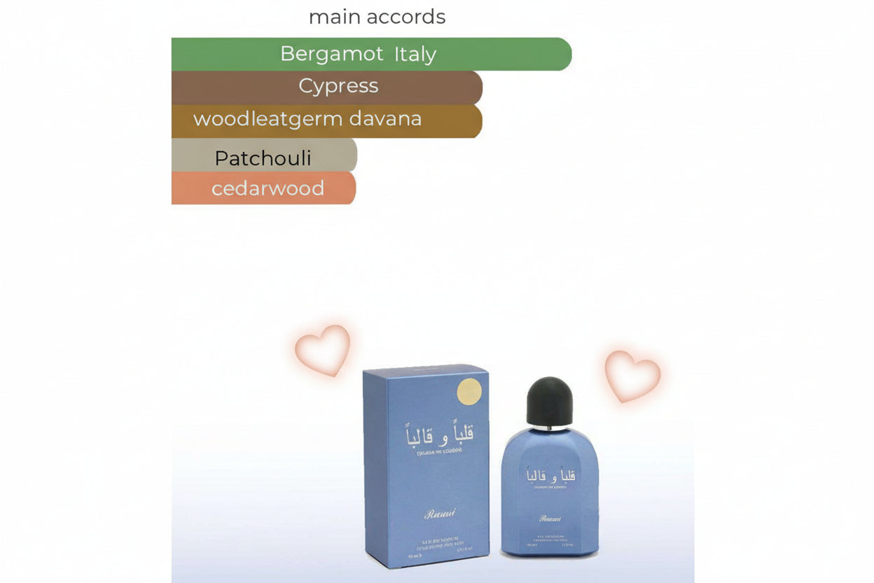 Qalban wa Qaliban Rasasi for men 100 ml (قلباً و قالباً).